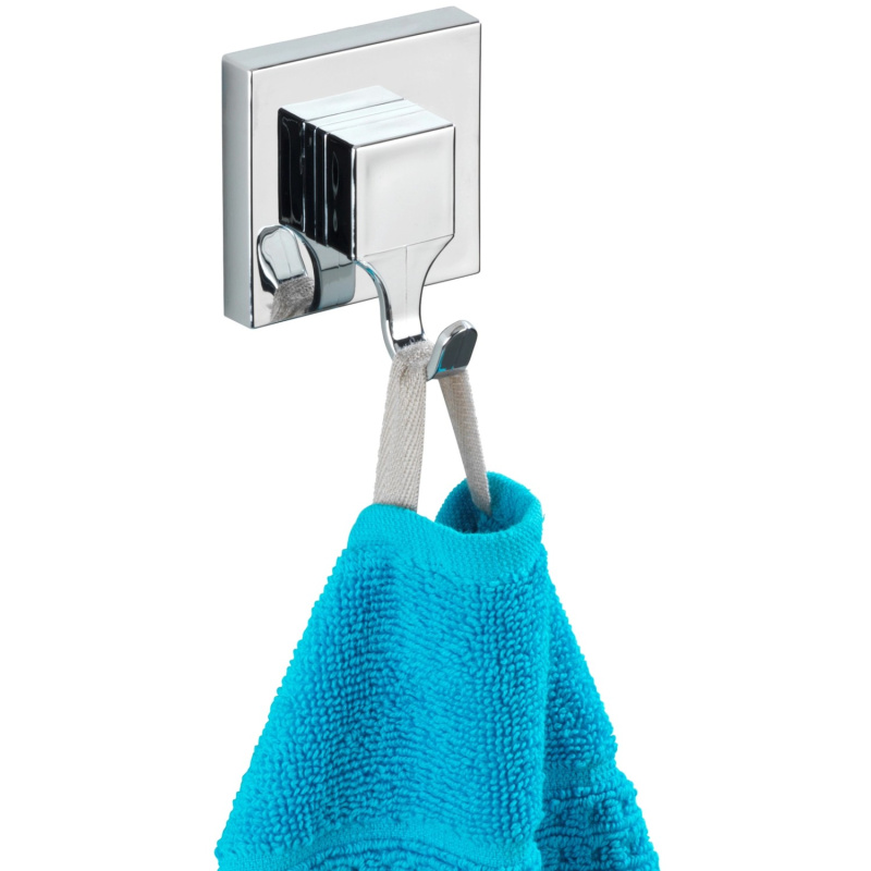 Wenko Koupelnové háčky, 2 ks v sadě, montáž bez vrtání Vacuum-Loc stříbrná