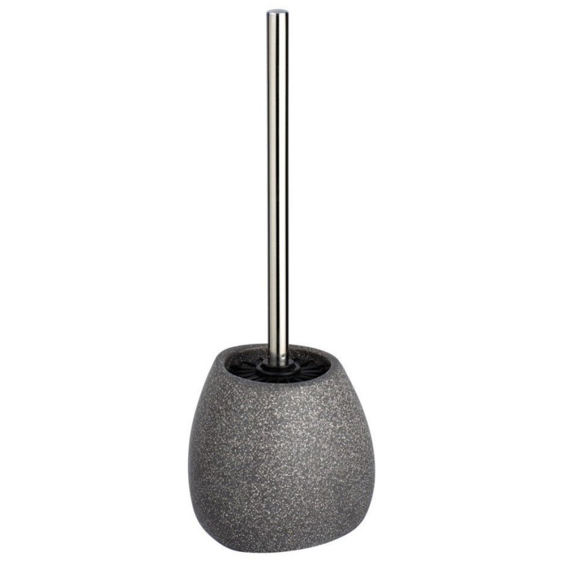 Wenko Šedý keramický toaletní kartáč Pion výška 38,5 cm šedá