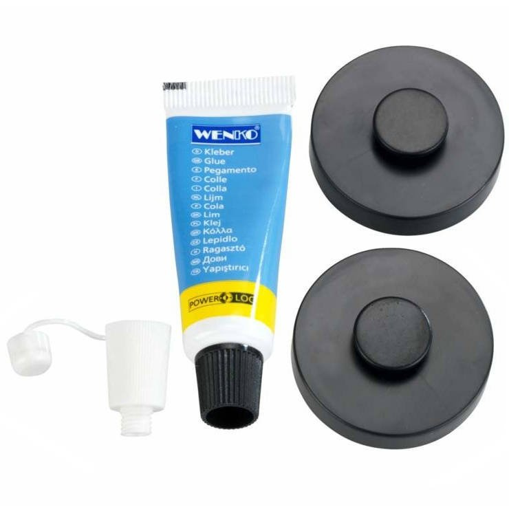 WENKO Lepicí sada černá pro Classic Plus BEZ VRTÁNÍ PowerLoc černá 5x24x10 cm, (z23890100) černá 45174