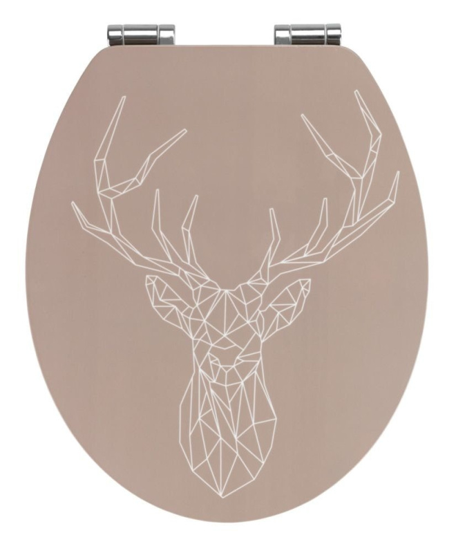 WC sedátko STAG, MDF/Bambus, WENKO béžová