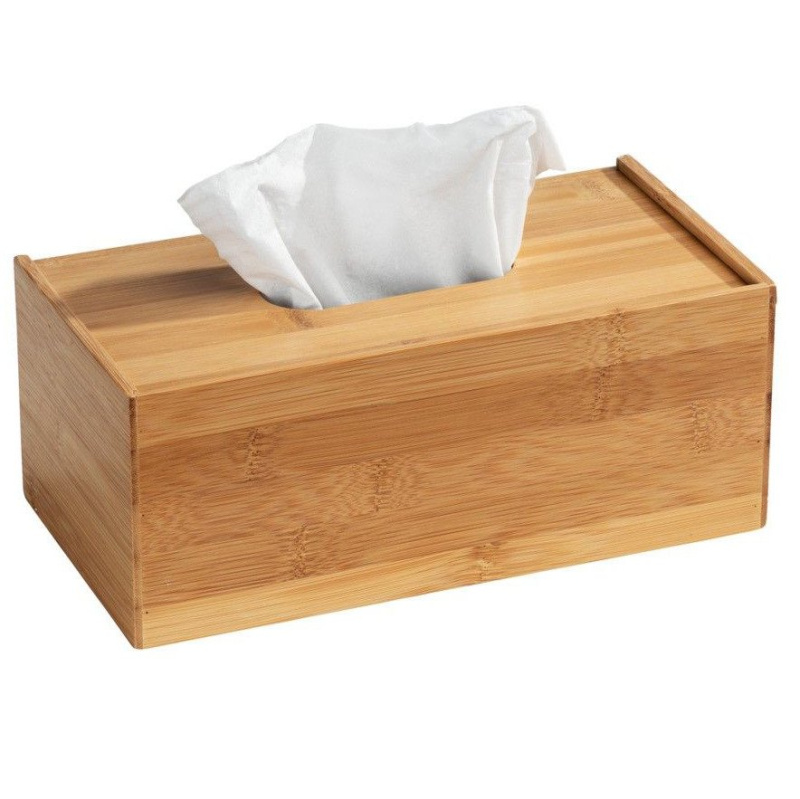 Box na kapesníčky TERRA, bambusový, WENKO hnědá