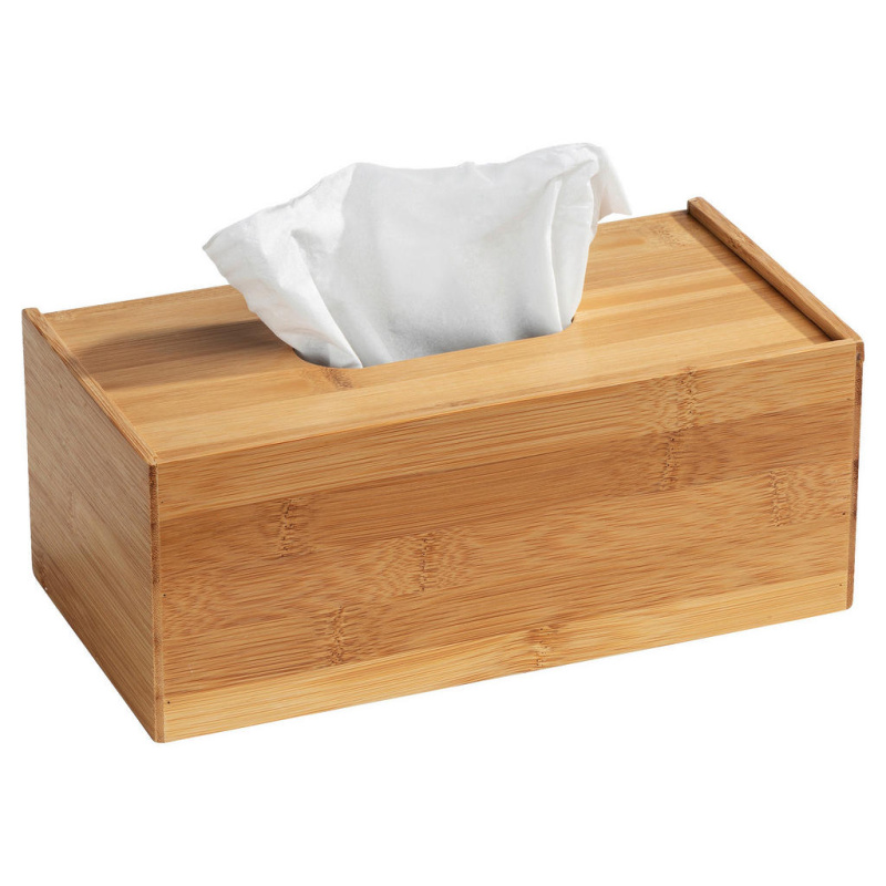 Box na kapesníčky TERRA, bambusový, WENKO hnědá