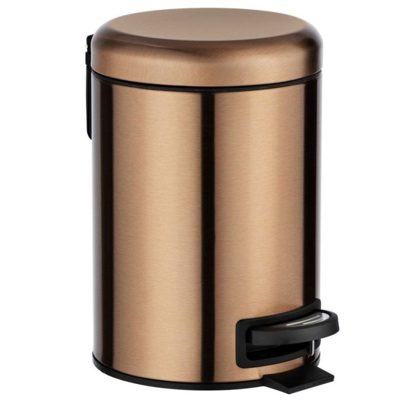 Koupelnový koš LEMAN, matný měděny, 3L, WENKO měděná barva