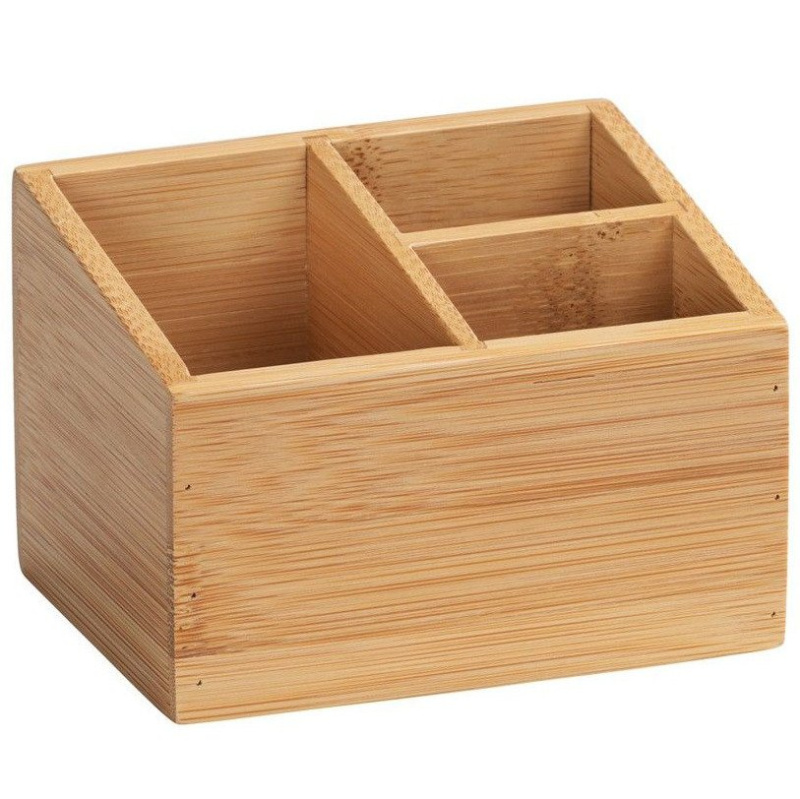 Koupelnový organizér TERRA, 3 přihrádky, WENKO hnědý