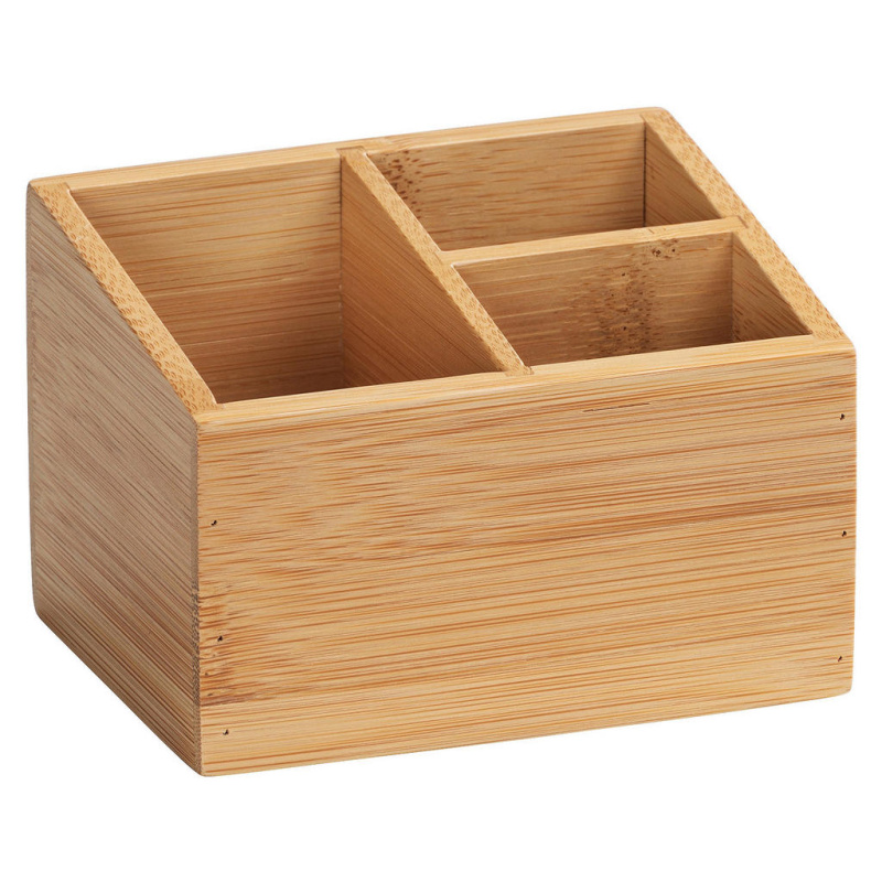 Koupelnový organizér TERRA, 3 přihrádky, WENKO hnědý