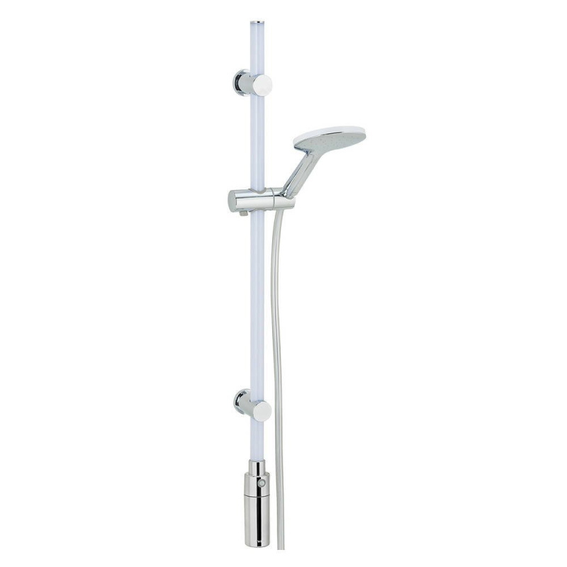Sprchová tyč led, 94 cm, sprchová hlavice a sprchová hadice, Wenko bílá