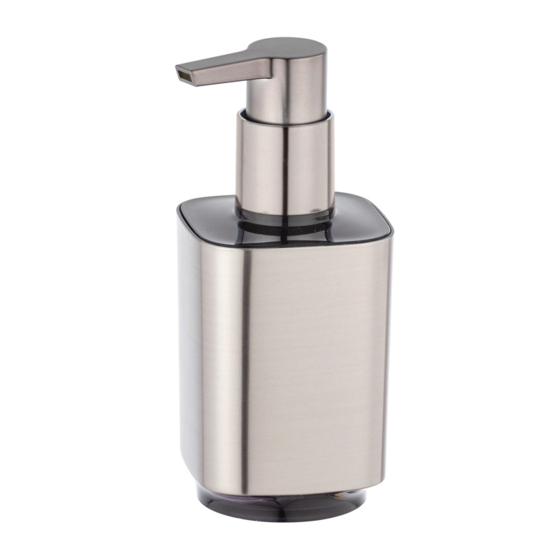 Wenko Dávkovač mýdla Auron 0,3 l plastový 7 cm x 16,5 cm x 8 cm stříbrný