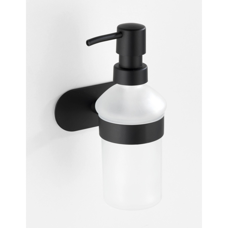 Wenko Turbo-Loc Nerezový dávkovač mýdla Orea Black 10 x 16,5 x 10,5 cm