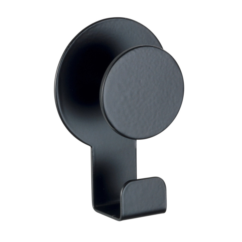 Koupelnový věšák BLANDAS černá podložka, Wenko černá