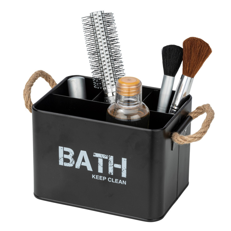 Koupelnový organizér GARA, černý, Wenko černá