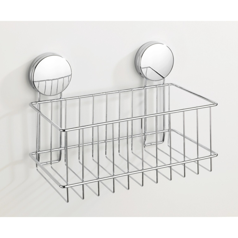 Wenko Nástěnná police Osimo Static Loc Plus ocelová 24 cm x 16,5 cm x 13,5 cm ch