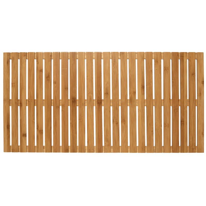 Koupelnová předložka BAMBUS, bambusová, 100 x 50 cm, WENKO hnědý