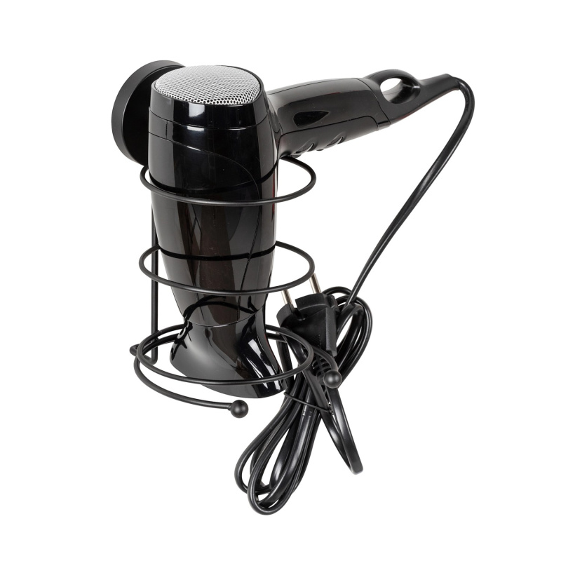 Držák na fén MILAZZO, černý, vacuum-loc, Wenko černá