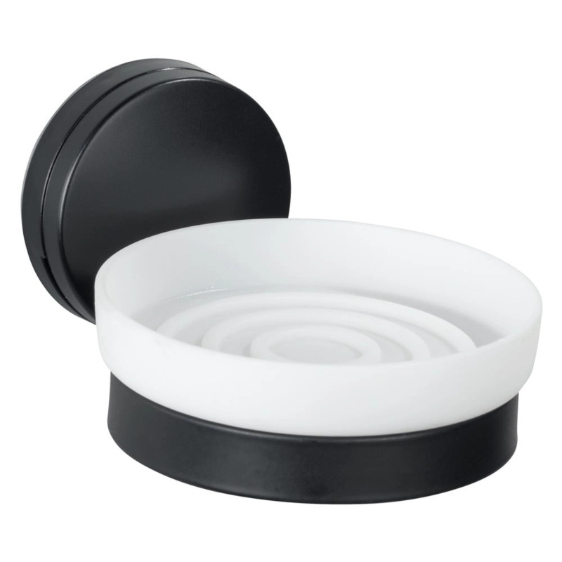 Wenko Mýdlenka Pavia Static-Loc Plus černo-bílá 11 x 6 x 13 cm