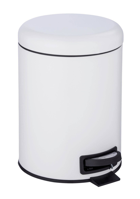 Koupelnový odpadkový koš LEMAN, 5 L, bílý, WENKO bílý