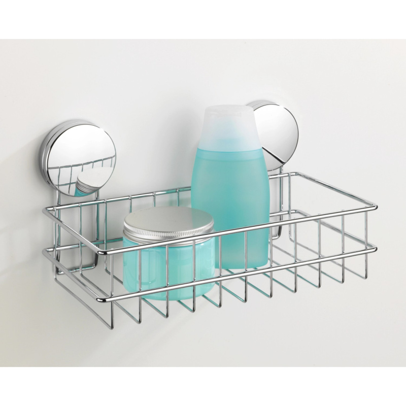 Wenko Nástěnná police Static Loc Plus ocelová 24 cm x 13 cm x 13,5 cm chromová