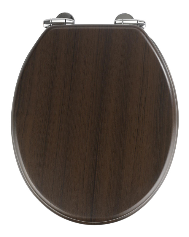 Tmavé WC sedátko a snadným zavíráním Wenko Wenge, 43 x 37 cm hnědá