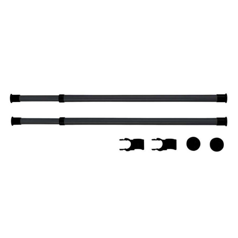 Šatní tyč HERKULES 2 kusy, 75-120 cm, WENKO černá