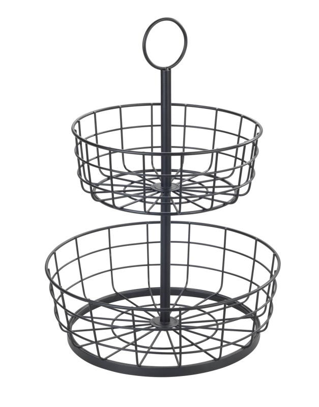 Dvoupatrový košík, WENKO černá