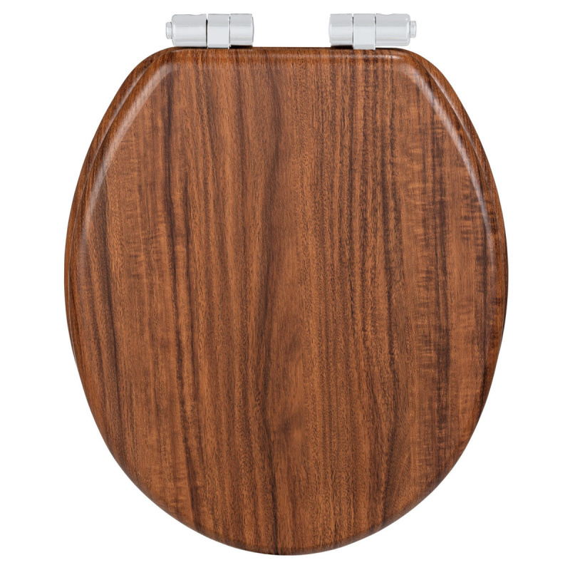 WC sedátko CHESTNUT, MDF, Fix-Clip, WENKO hnědá
