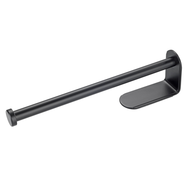 Samolepící držák na kuchyňské utěrky, montáž bez vrtání, černý, WENKO černá