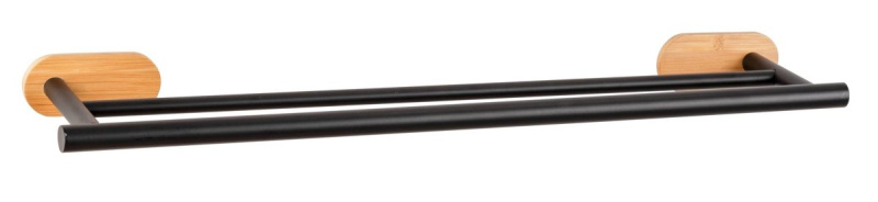 Držák na ručníky DUO OREA, dvojitý, Turbo-Loc, 60 cm, WENKO černá