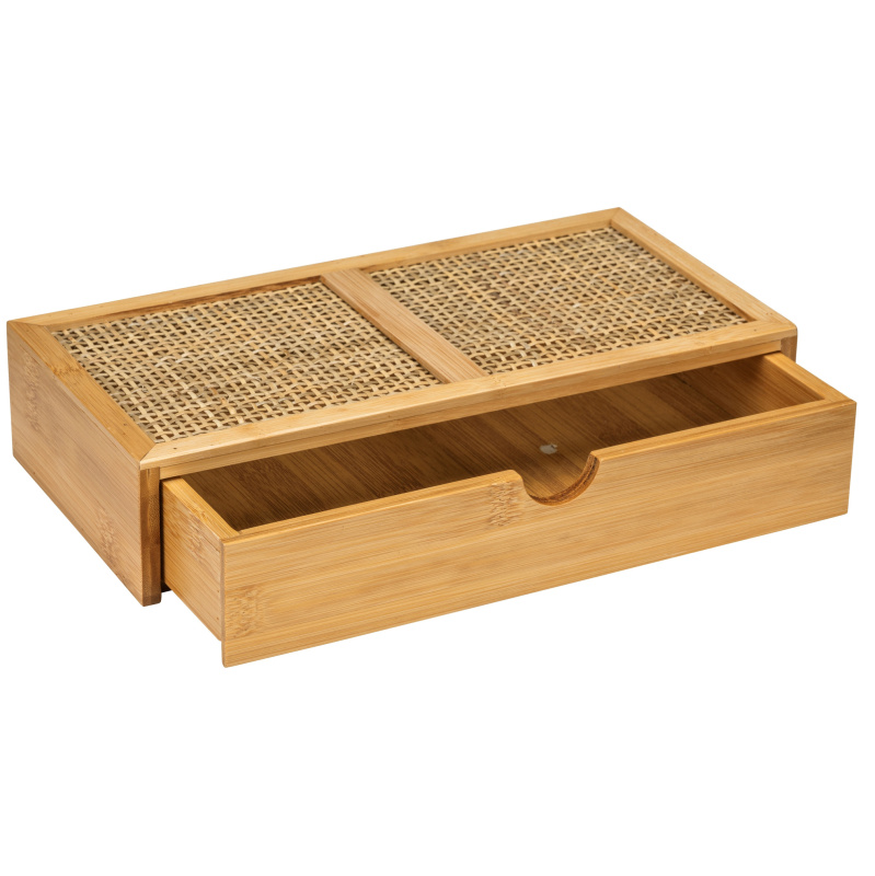 Organizér na kosmetiku ALLEGRE BAMBOO, 28 x 6 x 14 cm, WENKO hnědý