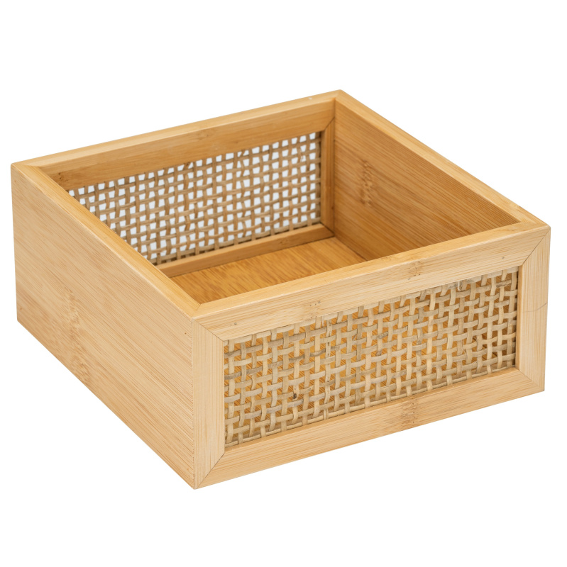 Organizér na kosmetiku ALLEGRE BAMBOO, 15 x 7 x 15 cm, bambus, WENKO hnědý