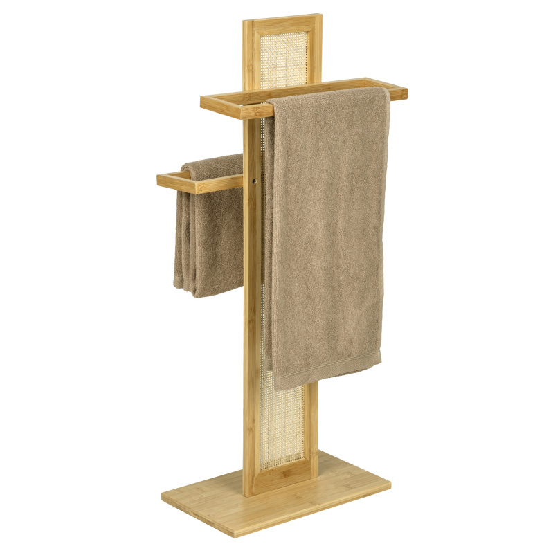 Stojan na ručníky ALLEGRE BAMBOO, 88 cm, WENKO hnědý