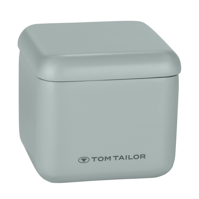 Koupelnový organizér s víkem TOM TAILOR, zelený zelený