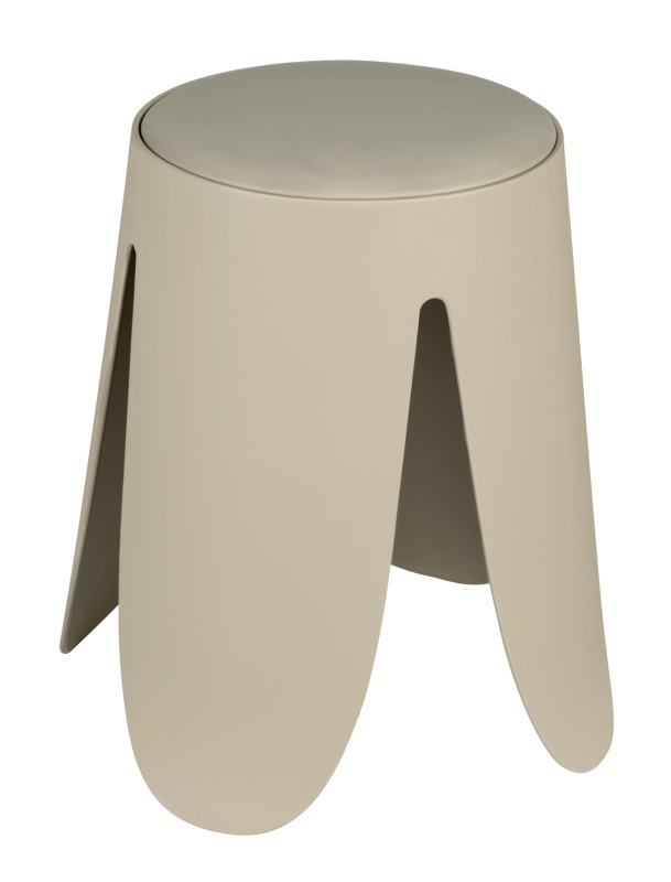 Koupelnová stolička COMISO, Ø 44,5 cm x 46 cm, WENKO - béžový béžová