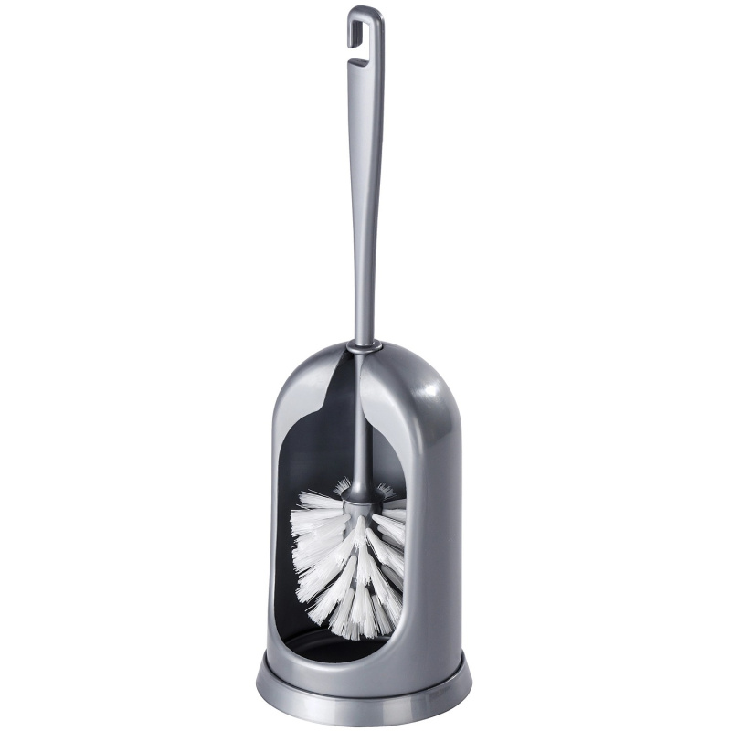 Wenko WC štětka s držákem Standard, šedá, pr. 13 x 42 cm