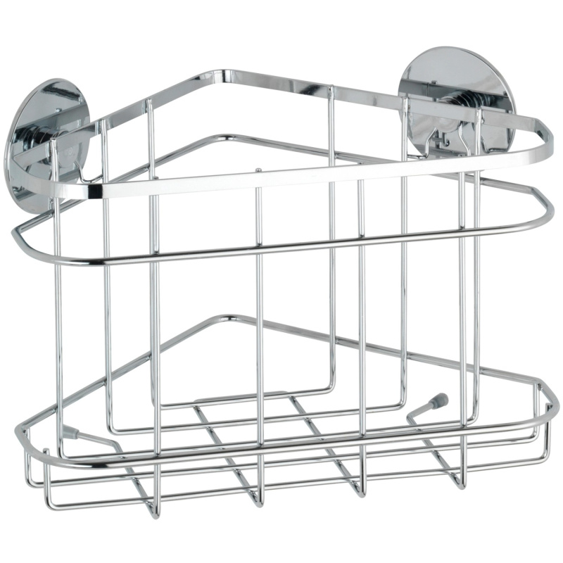 Wenko Rohový regál Turbo-Loc nerezová ocel bez vrtání