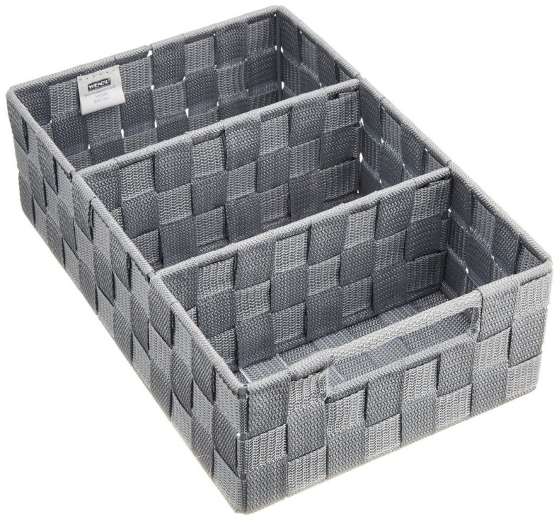 Box na drobnosti ADRIA GREY, organizér, vysoce kvalitní kontejner, šedá barva, WENKO 21532100 šedá