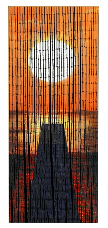 Maximex Bambusový závěs Západ slunce, 90x200 cm 819111500 oranžová