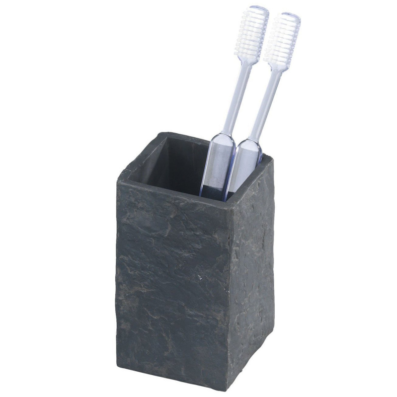 Nádobka na zubní kartáčky SLATE ROCK, WENKO 17920100 antracitová