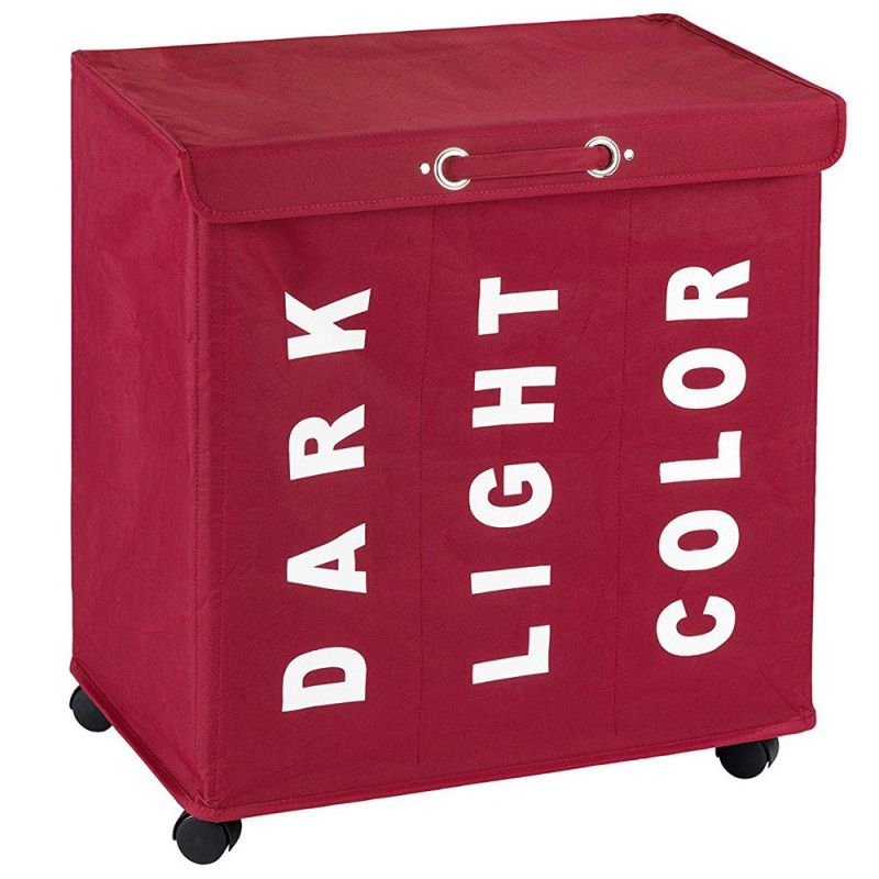 Koš na špinavé prádlo TRIVO RED - až 116 l,WENKO 62082100 červená 23804