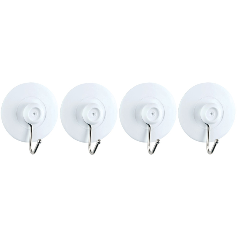 Wenko Přísavný háček nikl bílý, 4 ks