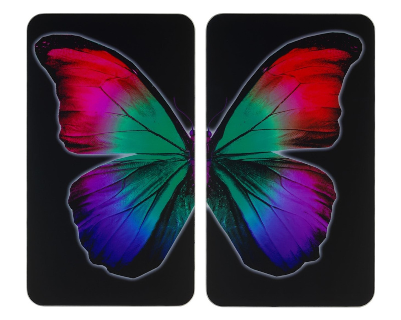 Skleněné ochranné desky Butterfly BY NIGT - 2 ks, WENKO černá
