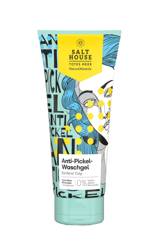 Salt House Natural Minerals Anti-pimple Skin Care čisticí a odličovací gel proti akné 250 ml