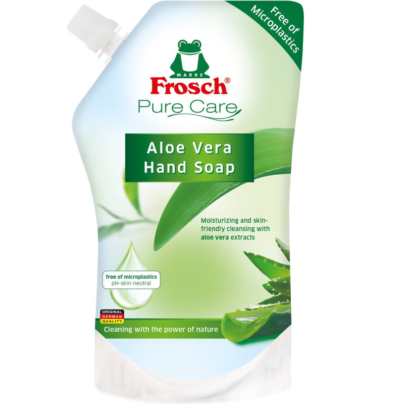 Tekuté mýdlo Frosch - aloe vera,  náhradní náplň, 500 ml