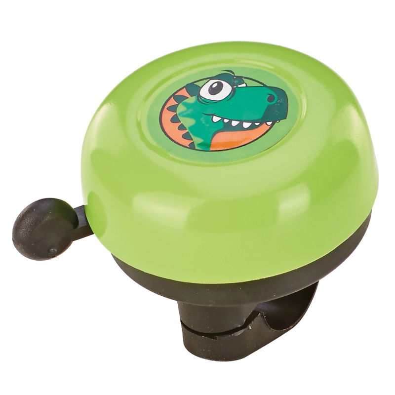 Prophete Cyklistický zvonek pro děti Dinosaurus, zelená, pr. 5,5 cm