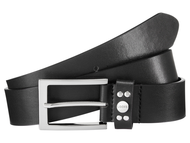Looks by Wolfgang Joop Pánský kožený pásek (černá, 100-105)