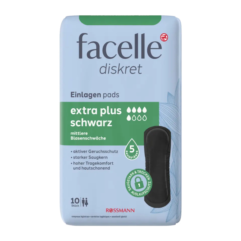 facelle Inkontinenční vložky Extra Plus Black 10 ks