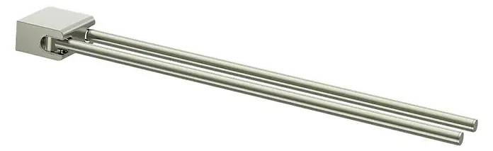 Držák na ručníky Lenz Pearl / 2 ramena / 43 cm / mosaz/zinek / niklová Varianta: ivi1