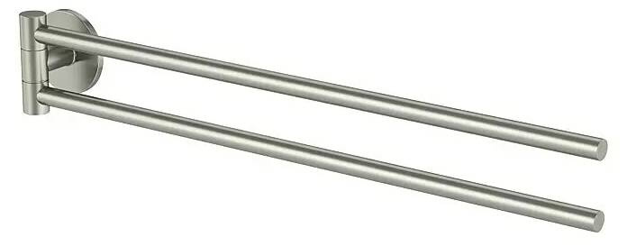 Držák na ručníky Lenz Vida / 40 cm / 2-ramenný / kov / chrom Varianta: ivi1