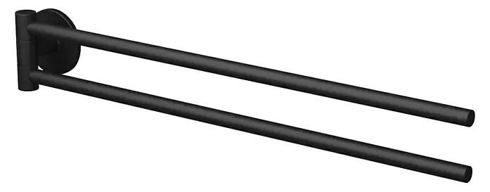 Držák ručníků Lenz Nero / 2 ramena / 40 cm / kov / černá Varianta: ivi1
