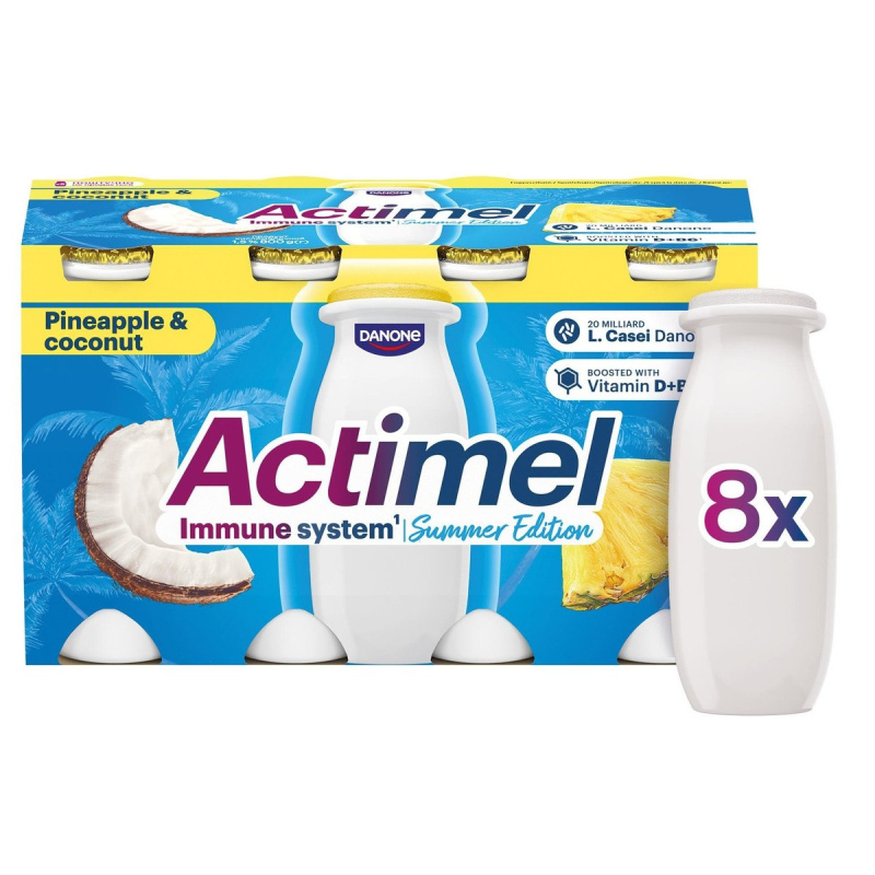 Actimel Probiotický jogurtový nápoj ananas a kokos 8×100 g