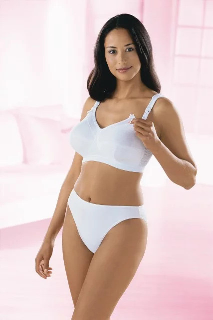 Dámská kojící podprsenka Basic Cotton 5051 - Anita 90G bílá