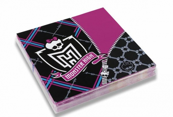 Papírové ubrousky Monster High 33×33 cm, 20 ks AMSCAN